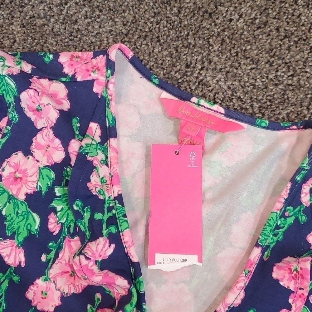 NWT Lilly Pulitzer Mirelle Romper De Vine Floral Dress sz XS - Picture 6 of 12